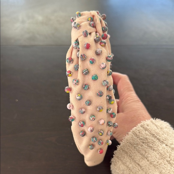 Lele Sadoughi Beaded Headband - very pale pink - Picture 2 of 5